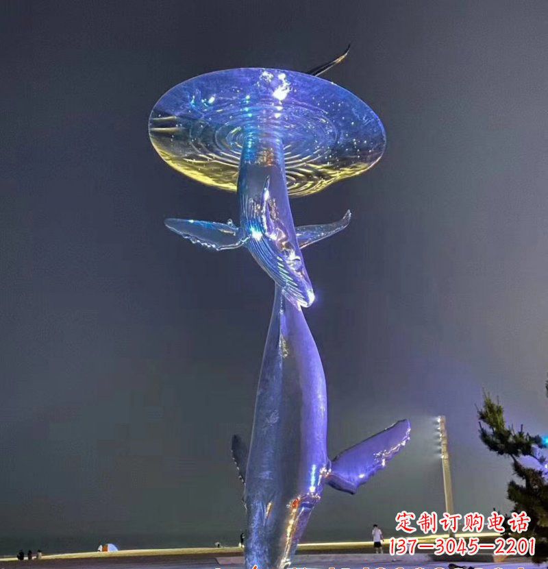 廊坊不锈钢鲸鱼雕塑——传承着海洋的精灵魅力