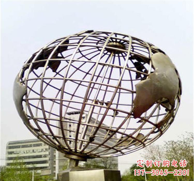 廊坊不锈钢地球仪雕塑让美景永恒