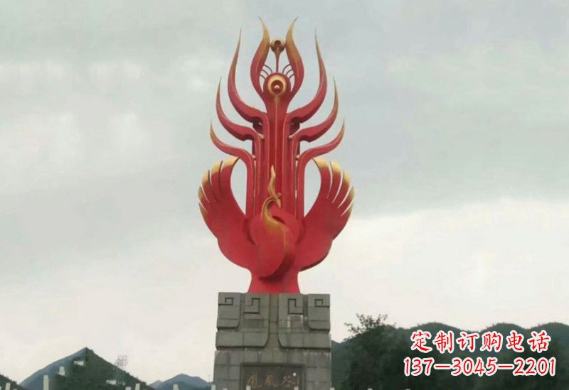 廊坊凤凰雕塑美丽传奇的象征