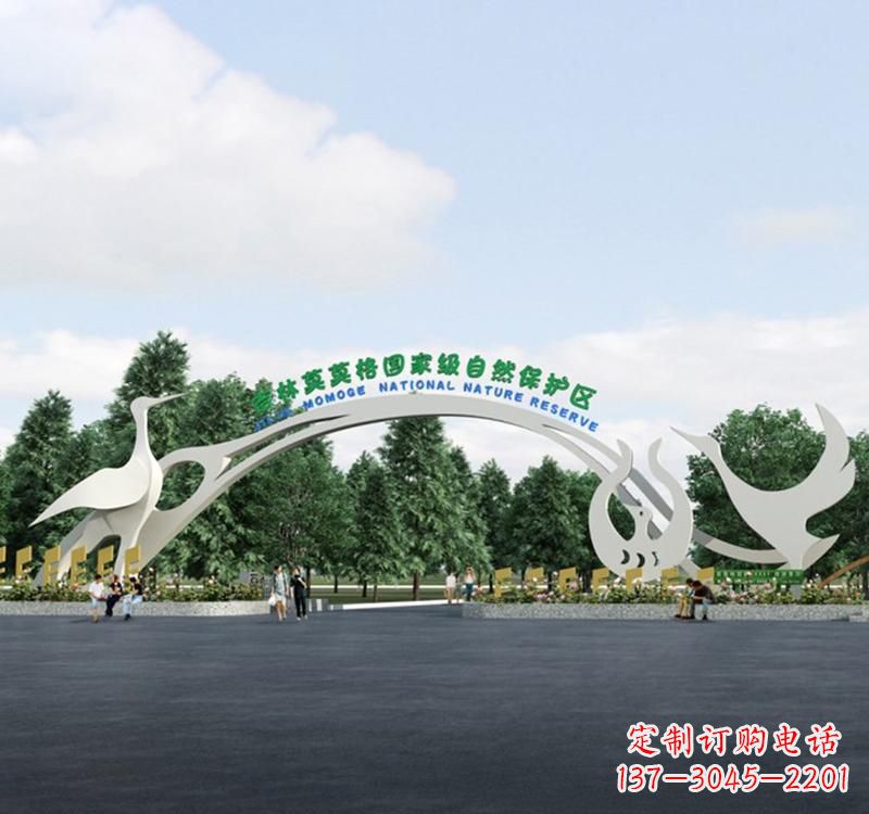 廊坊不锈钢景区拱门雕塑精美绝伦