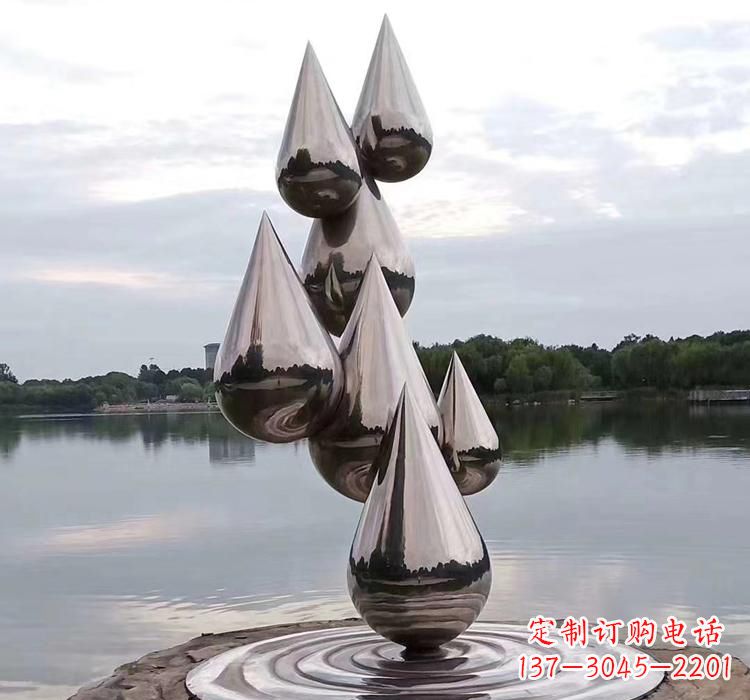 廊坊不锈钢水滴雕塑现代艺术的精美作品