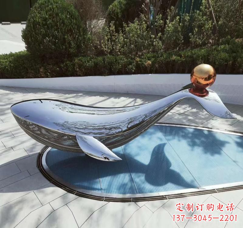 廊坊不锈钢海豚雕塑精美而优雅
