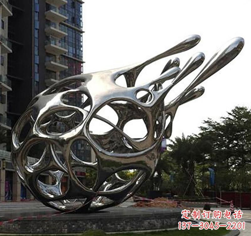 廊坊不锈钢镜面火龙果雕塑精致的艺术瑰宝