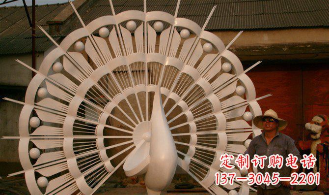 廊坊不锈钢孔雀开屏雕塑