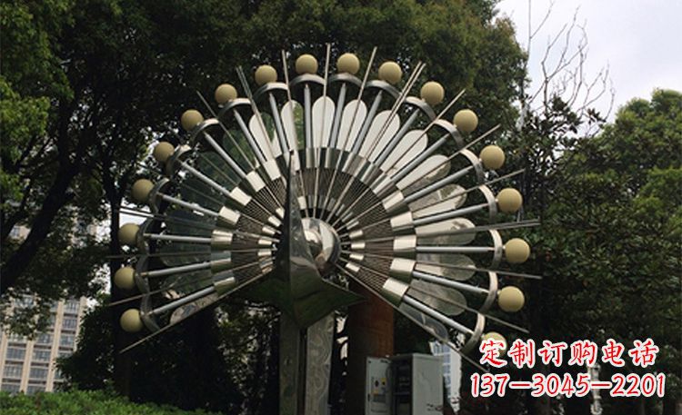 廊坊美丽的不锈钢孔雀雕塑