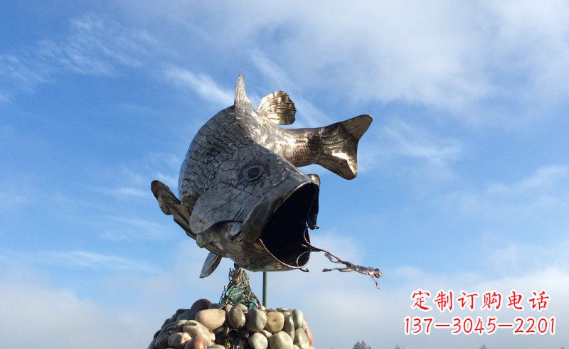 廊坊不锈钢鲤鱼雕塑传承中国传统文化
