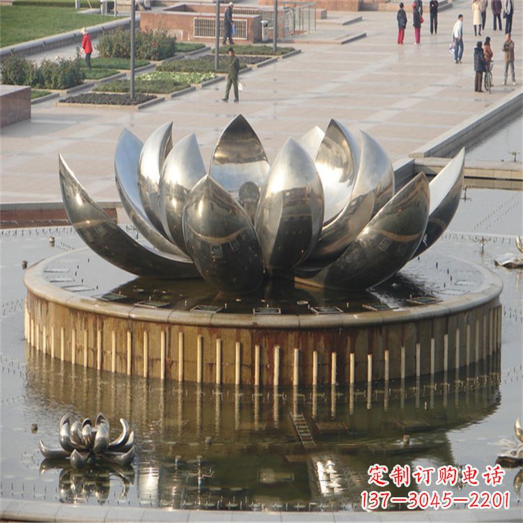 廊坊不锈钢莲花喷泉——艺术与美的完美结合