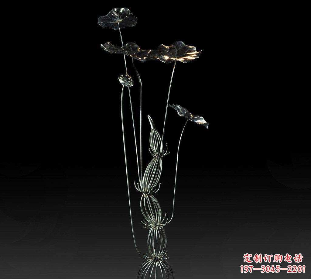 廊坊不锈钢荷叶雕塑精致优雅的艺术宝藏