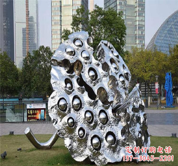 廊坊不锈钢莲蓬雕塑源自中国传统文化的精美作品