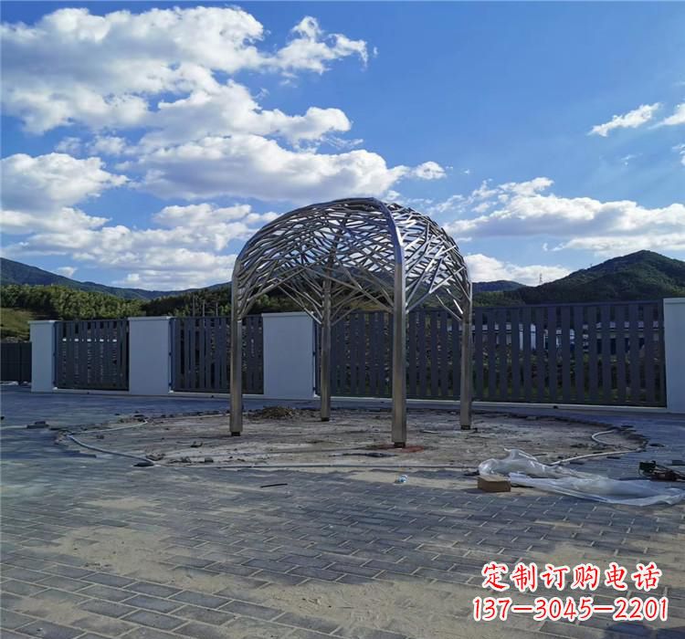 廊坊不锈钢凉亭雕塑美丽的艺术之作