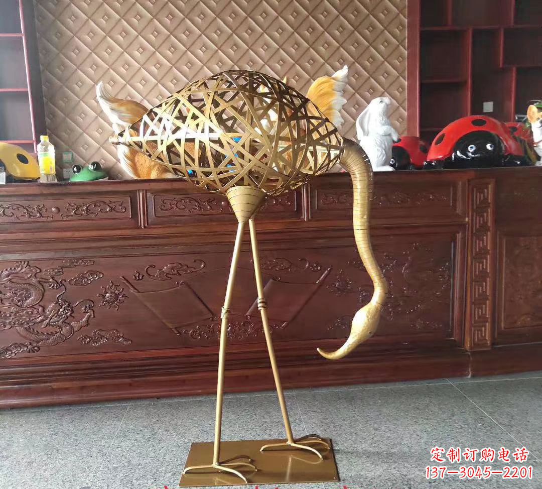 廊坊不锈钢丹顶鹤雕塑精美外形,传承中华文化