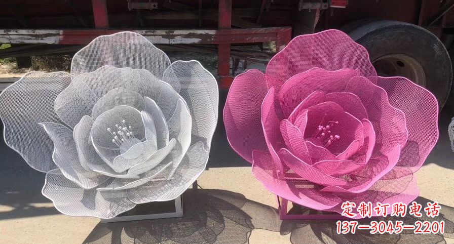 廊坊不锈钢荷花雕塑,给公园带来优雅美景