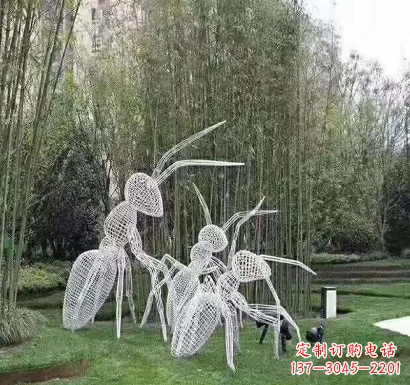 廊坊不锈钢镂空蚂蚁雕塑艺术细节的精彩绝伦