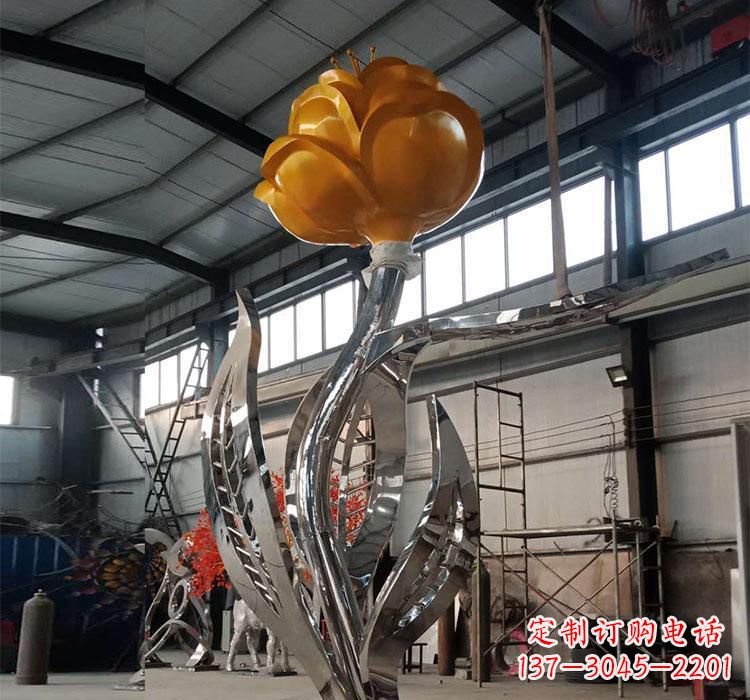 廊坊不锈钢玫瑰花雕塑一款非凡的艺术品