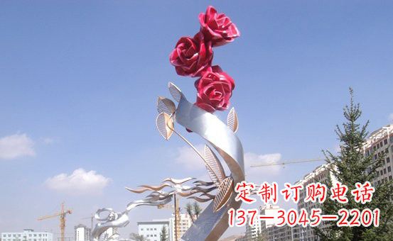 廊坊不锈钢玫瑰雕塑精致的艺术之美