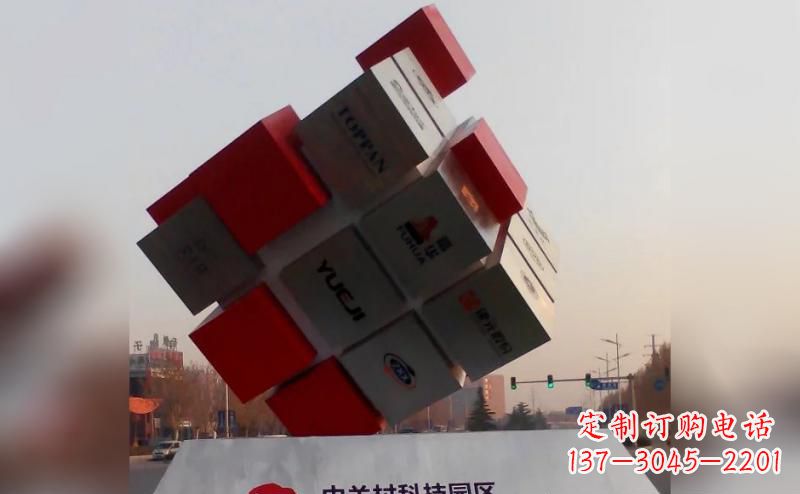 廊坊不锈钢魔方雕塑艺术精灵的精彩表现