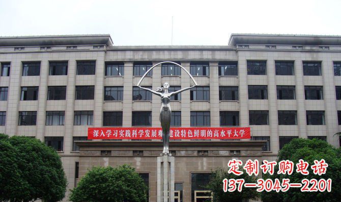 廊坊纪念学生的不锈钢雕塑