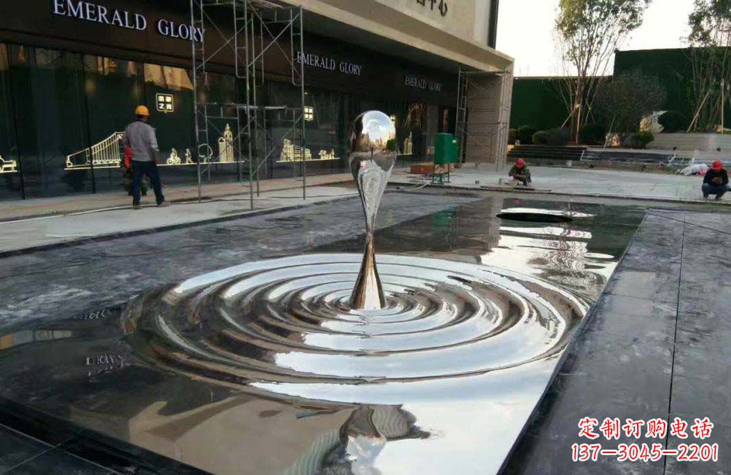 廊坊不锈钢水滴雕塑美丽的艺术表现