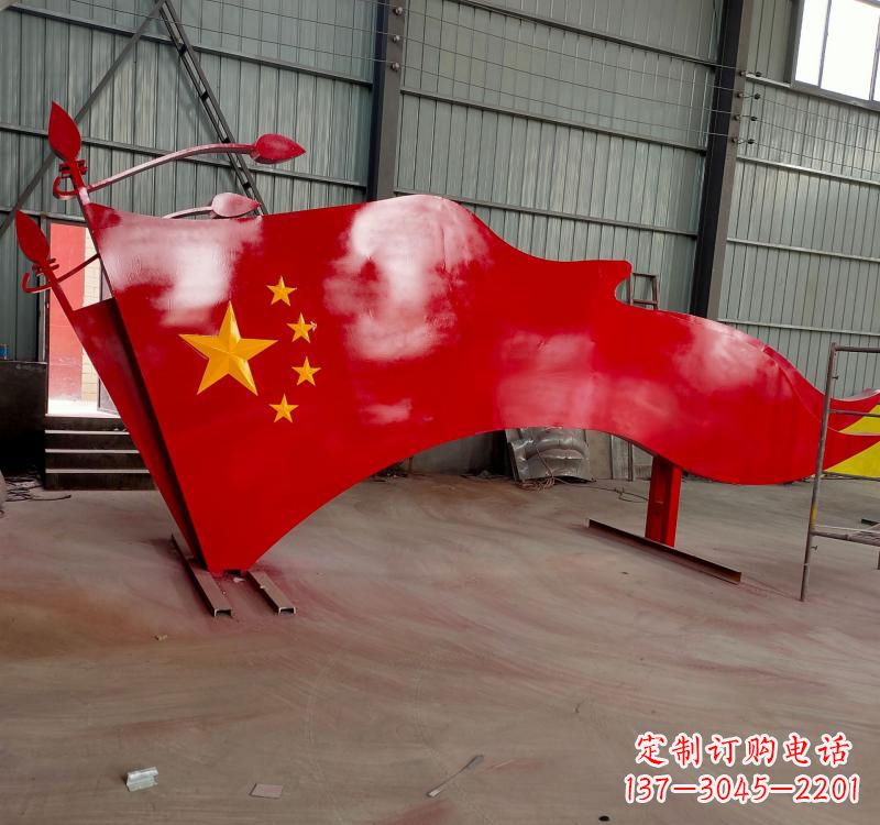 廊坊不锈钢拼接党旗雕塑
