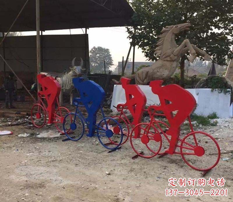 廊坊不锈钢骑自行车雕塑一种经典的艺术形式