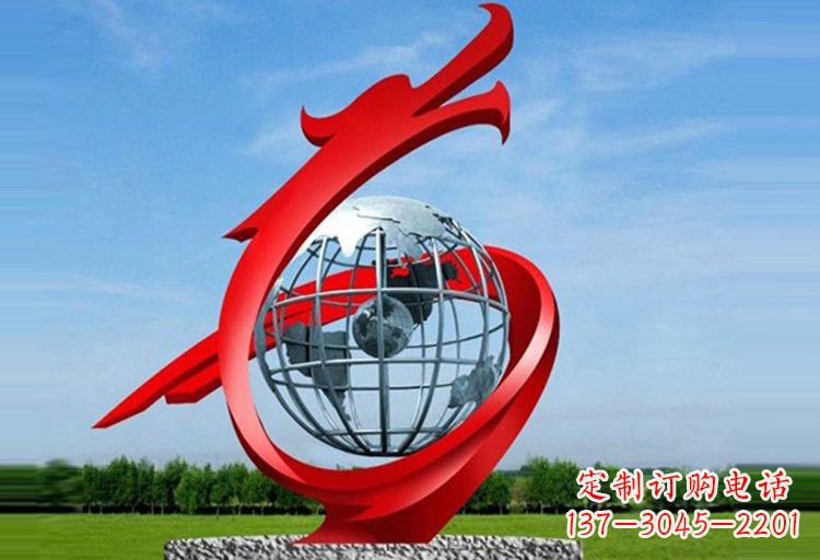 廊坊不锈钢地球雕塑精美雕塑饰以美丽世界
