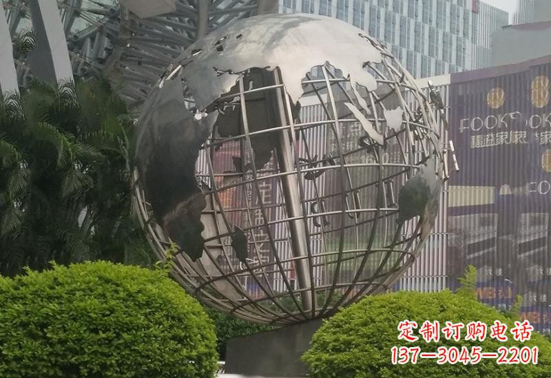 廊坊不锈钢地球仪雕塑一个精美的艺术品