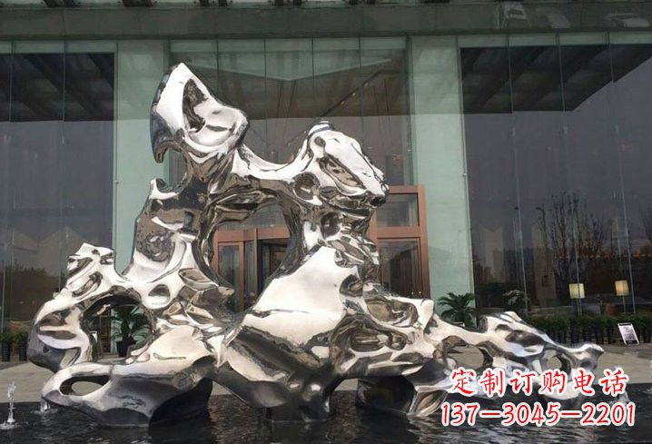 廊坊精美太湖石雕塑,不锈钢企业的杰作