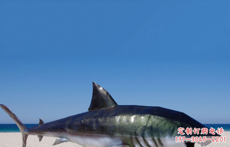 廊坊海洋生物之美——不锈钢鲨鱼雕塑