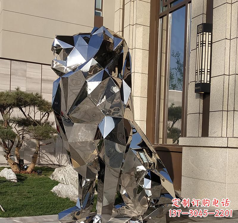廊坊不锈钢狮子雕塑精美而又富有艺术感