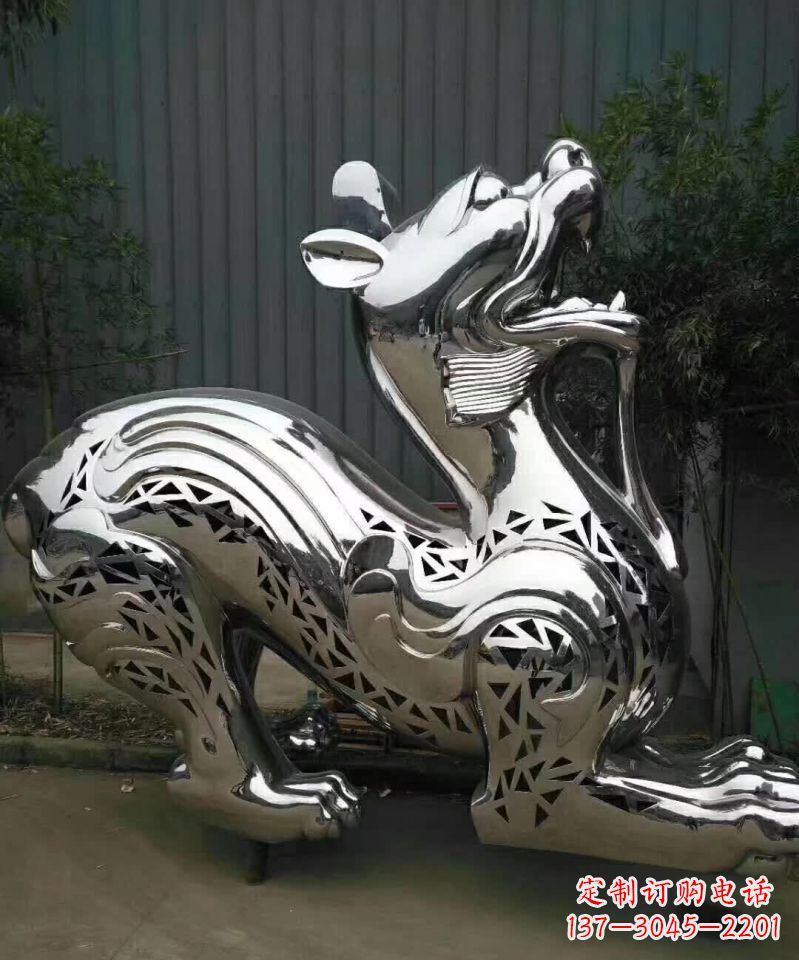 廊坊不锈钢麒麟象征着祥和与美好