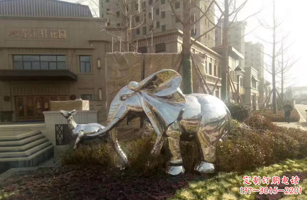 廊坊不锈钢大象雕塑——美轮美奂的艺术精品