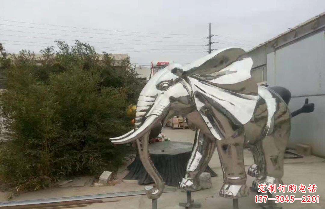 廊坊大象雕塑为售楼部装饰点缀