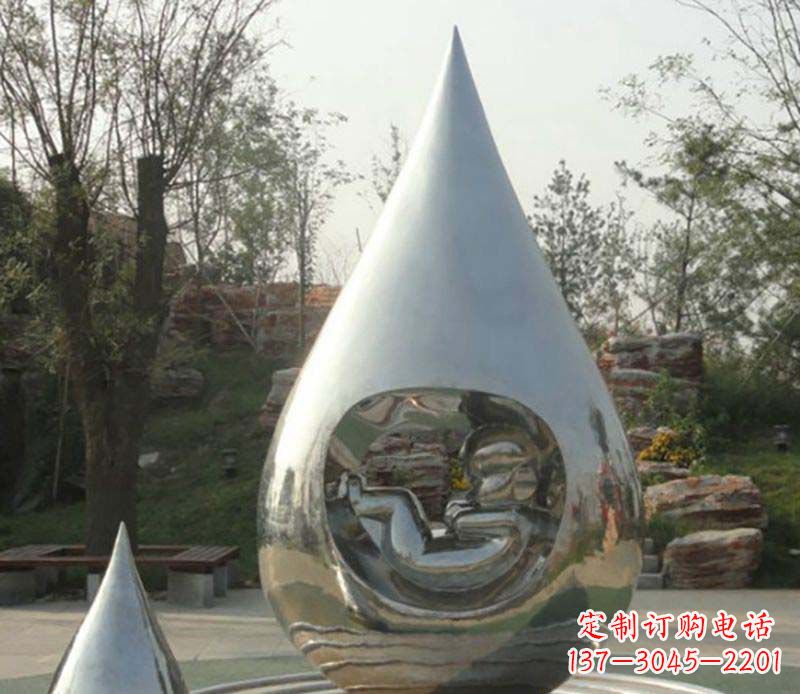 廊坊不锈钢水滴雕塑精致简约的艺术之美