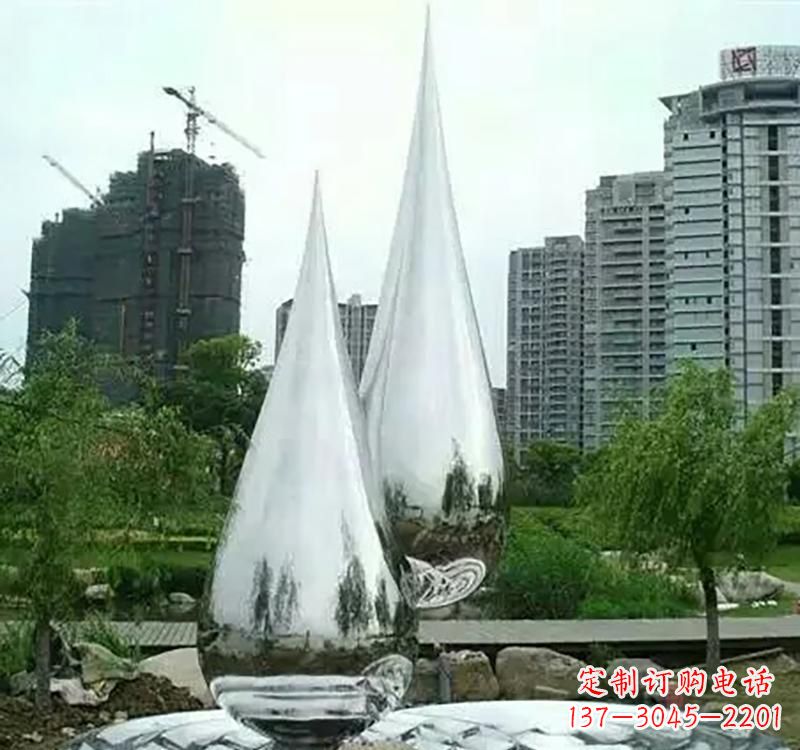 廊坊不锈钢水滴拱门雕塑
