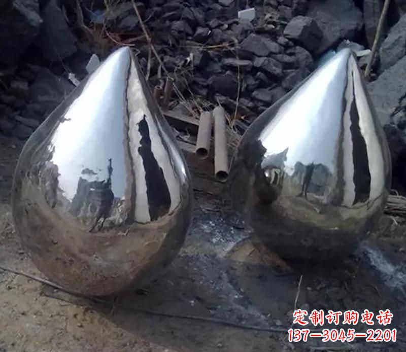 廊坊不锈钢水滴雕塑美丽绽放