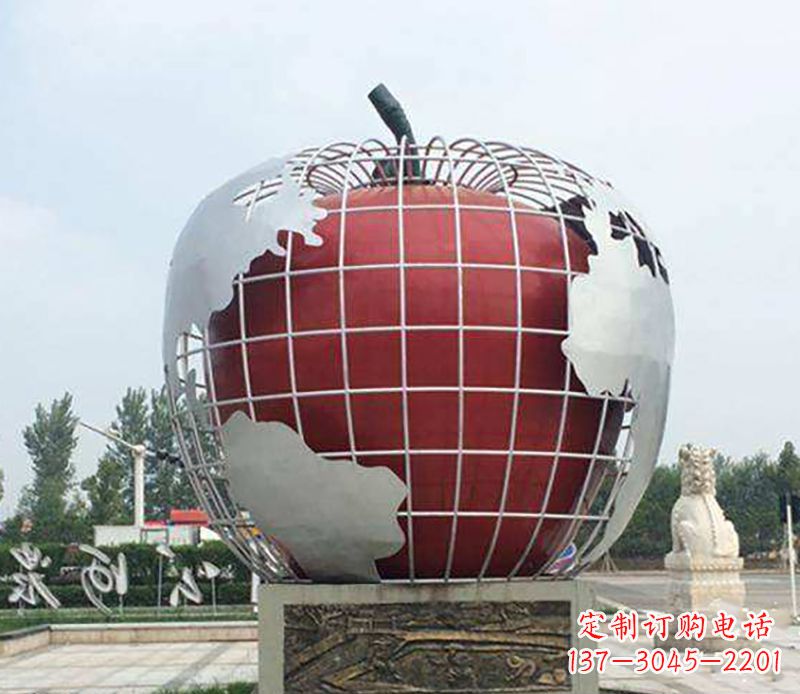 廊坊不锈钢水果雕塑艺术品精美绝伦