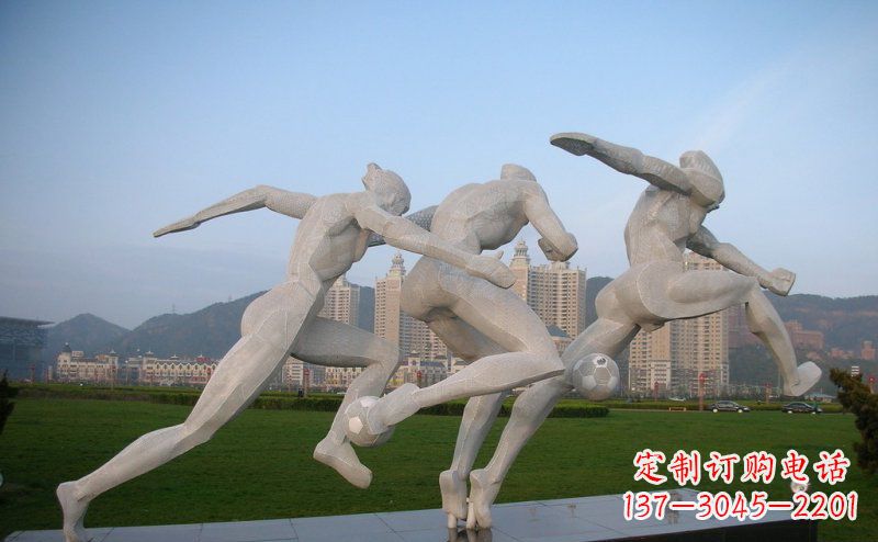 廊坊足球雕塑给公园景观增色