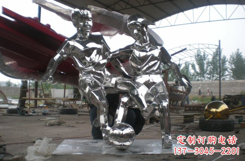 廊坊不锈钢足球雕塑精美的艺术品