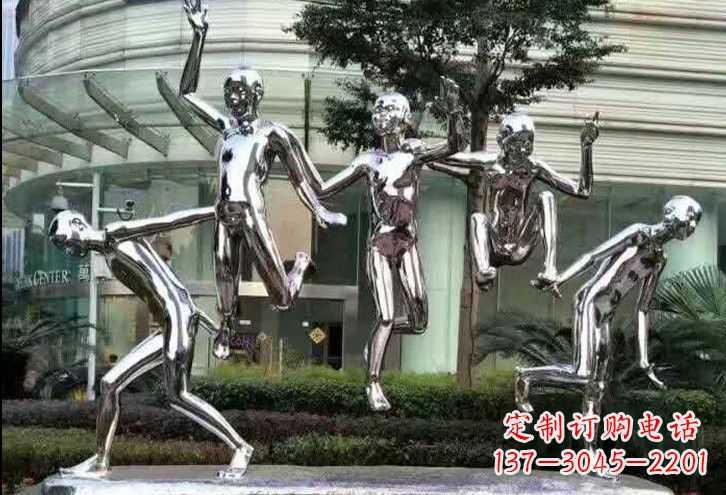 廊坊勇敢跳跃的儿童雕塑