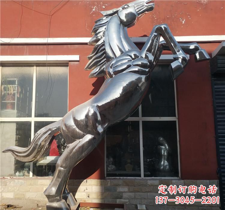 廊坊不锈钢跳跃马雕塑