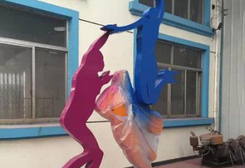 廊坊不锈钢篮球运动员雕塑纪念篮球运动传奇