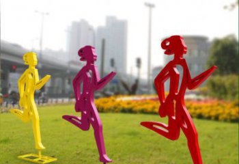 廊坊勇敢奔跑的女性雕塑