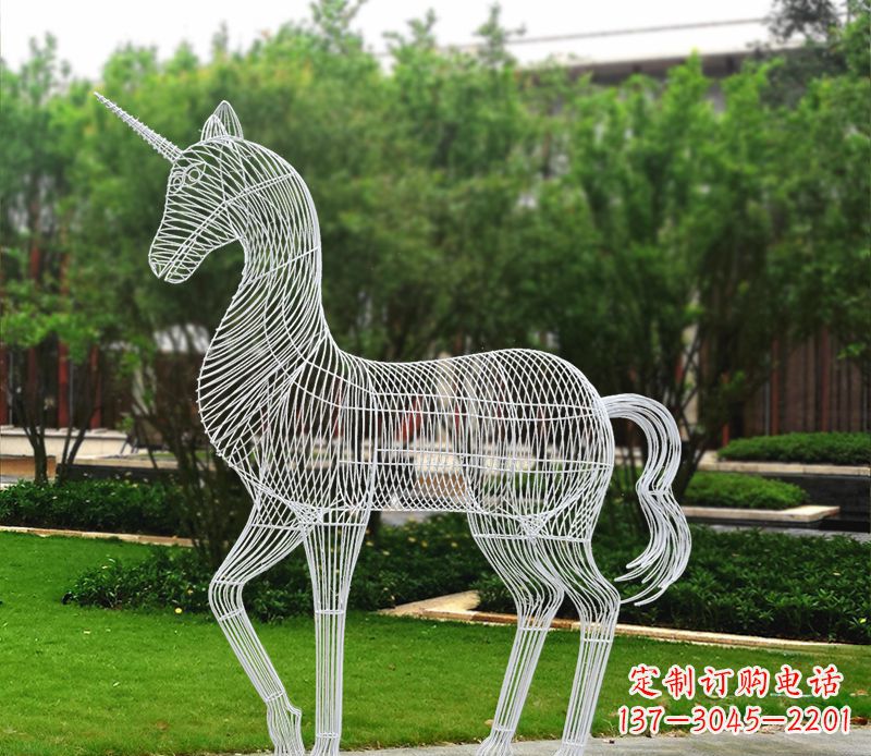 廊坊不锈钢马雕精美艺术品