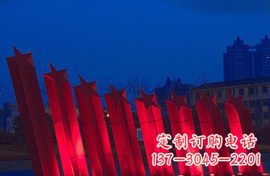 廊坊不锈钢五角星雕塑铸就永恒之美