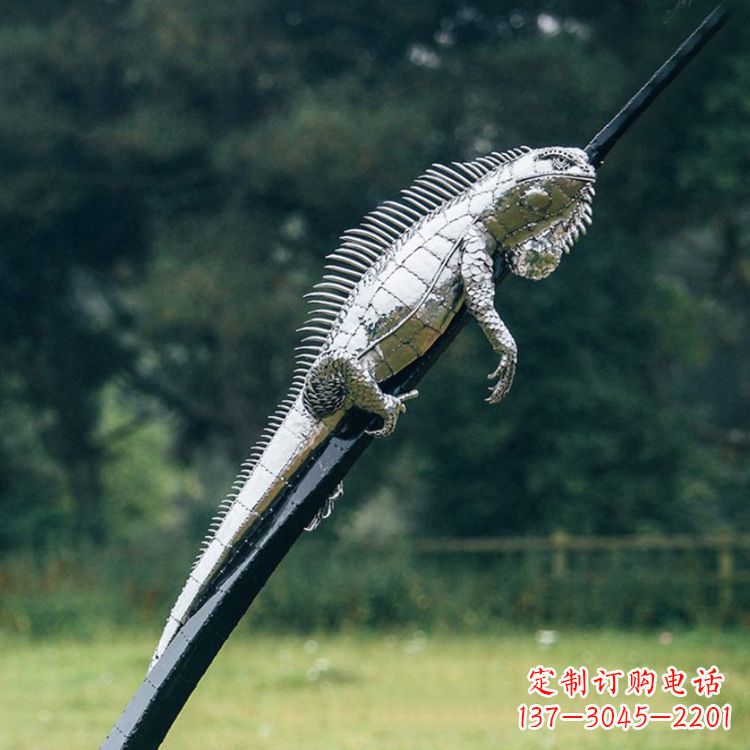 廊坊不锈钢蜥蜴雕塑艺术的精美体现