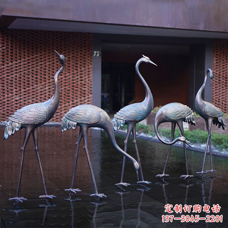 廊坊不锈钢仙鹤飞翔雕塑