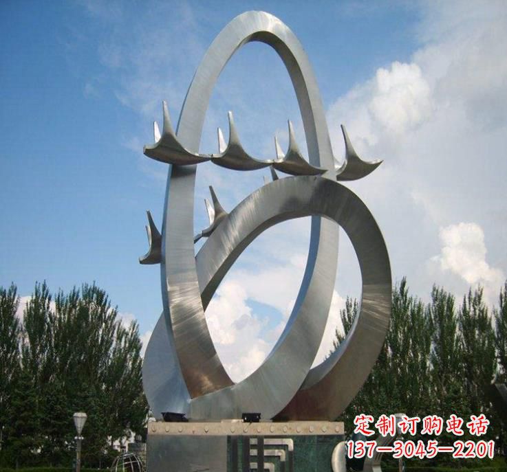 廊坊大雁飞翔——不锈钢现代大雁雕塑