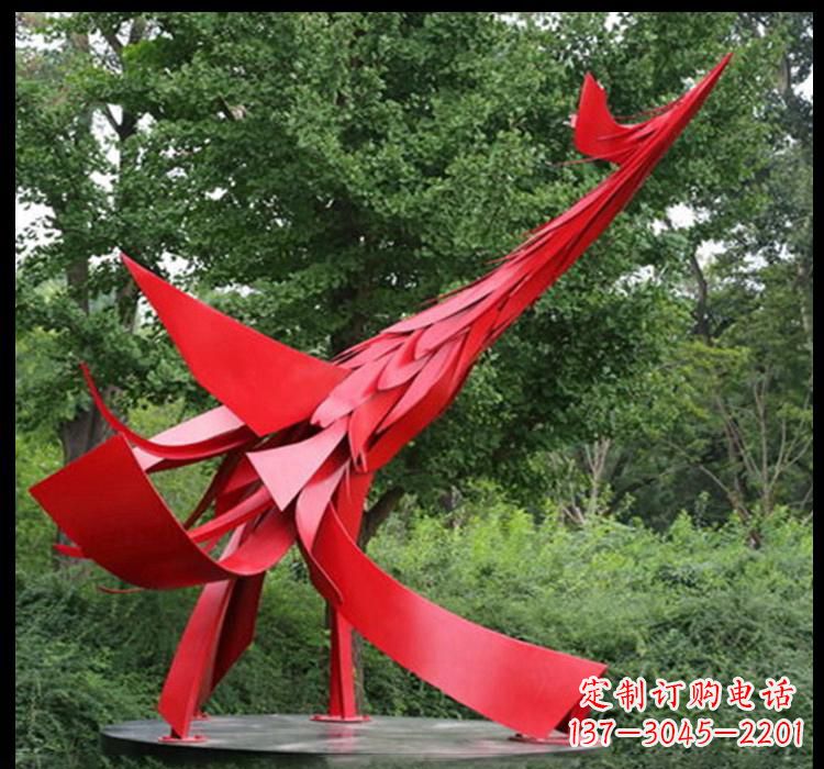 廊坊不锈钢凤凰雕塑——美丽而神秘的象征