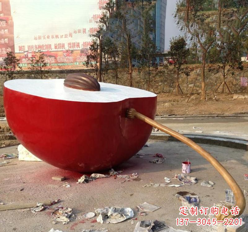 廊坊不锈钢苹果雕塑美丽与现代的融合