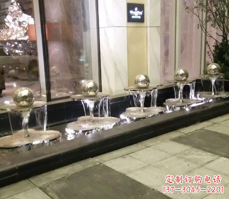 廊坊不锈钢小喷泉雕塑——美化环境的艺术